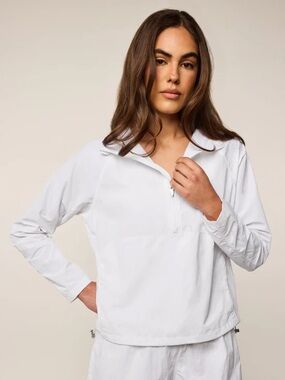 Greyson Clothiers Wind Ultra-Light Half-Zip Jacket arctic white new nvr worn tag